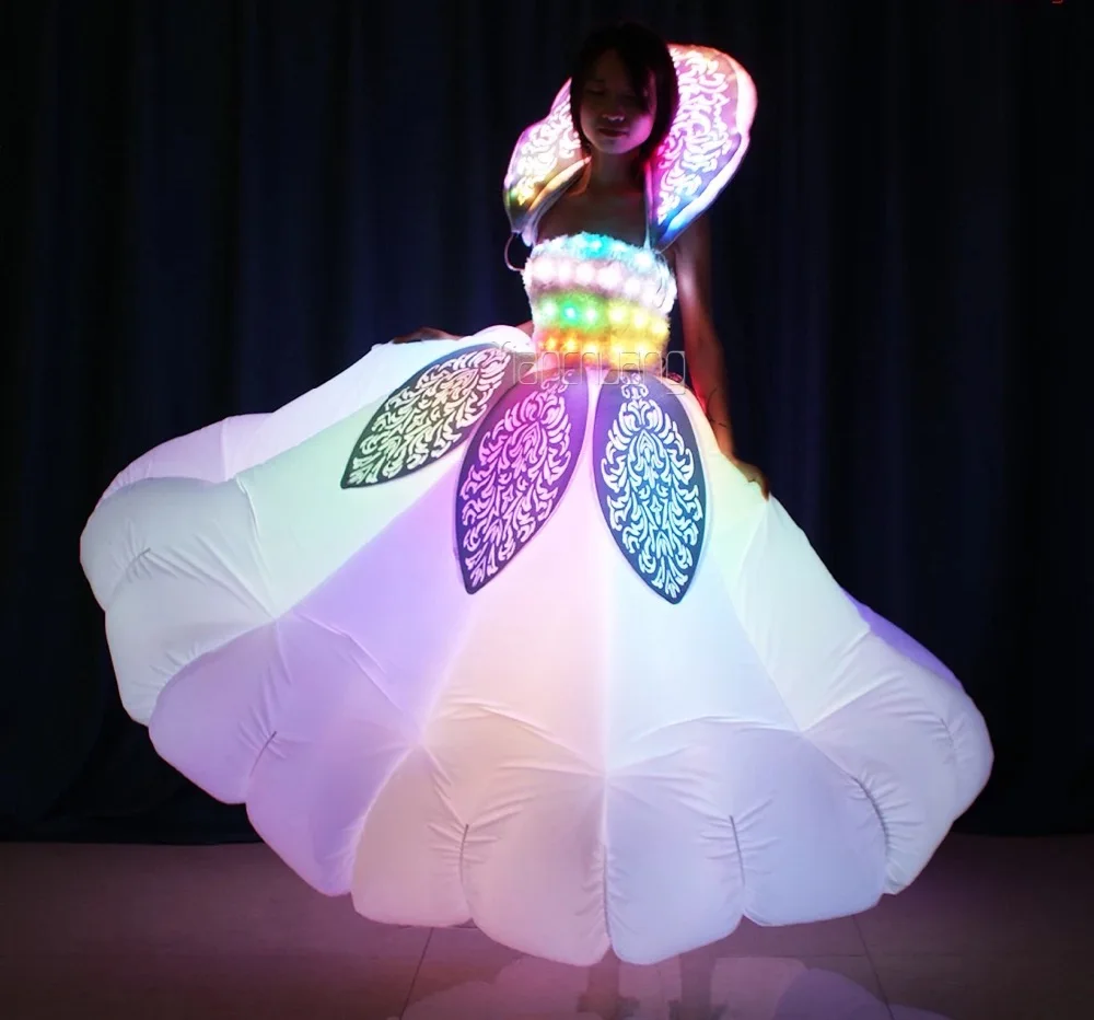 

Outdoor amusement park performance inflatable luminous clothing led inflatable skirt inflatable model luminous princess skirt
