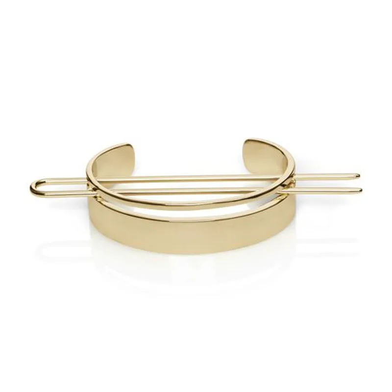 Alloy Round Top Hair Cuff Bun Cage - Original Design, High Polished. Minimalist Bun Holder Cage Hair Stick for Wedding Hair Accessories. image 6