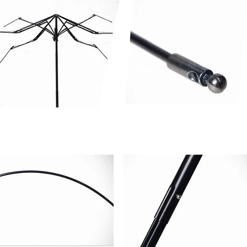 Silver Coating Three Fold Unbrellas For Sunscreen Thicken Rain Gear Small Parasol Opaque Anti-UV Non Automatic Women Umbrellas | Дом и сад