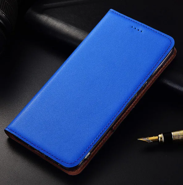 HX07 из натуральной кожи Магнит флип чехол для Asus Zenfone Max Pro M1 ZB602KL чехол для Asus Zenfone Max Pro M1 ZB602KL телефона - Цвет: Blue