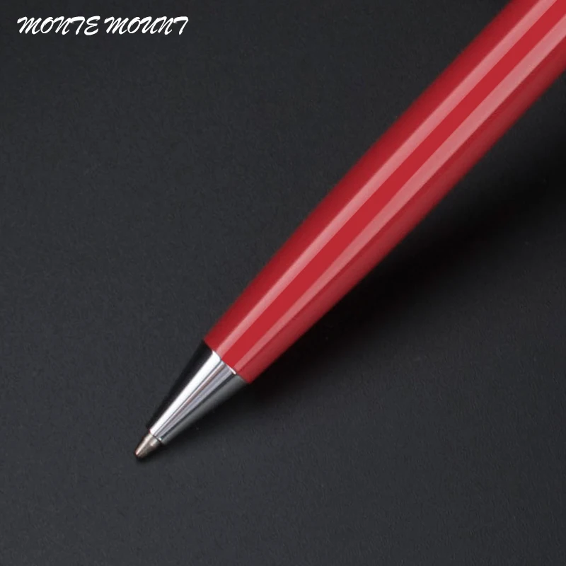 Офисная Роскошная красная металлическая шариковая ручка для письма 0 7 мм