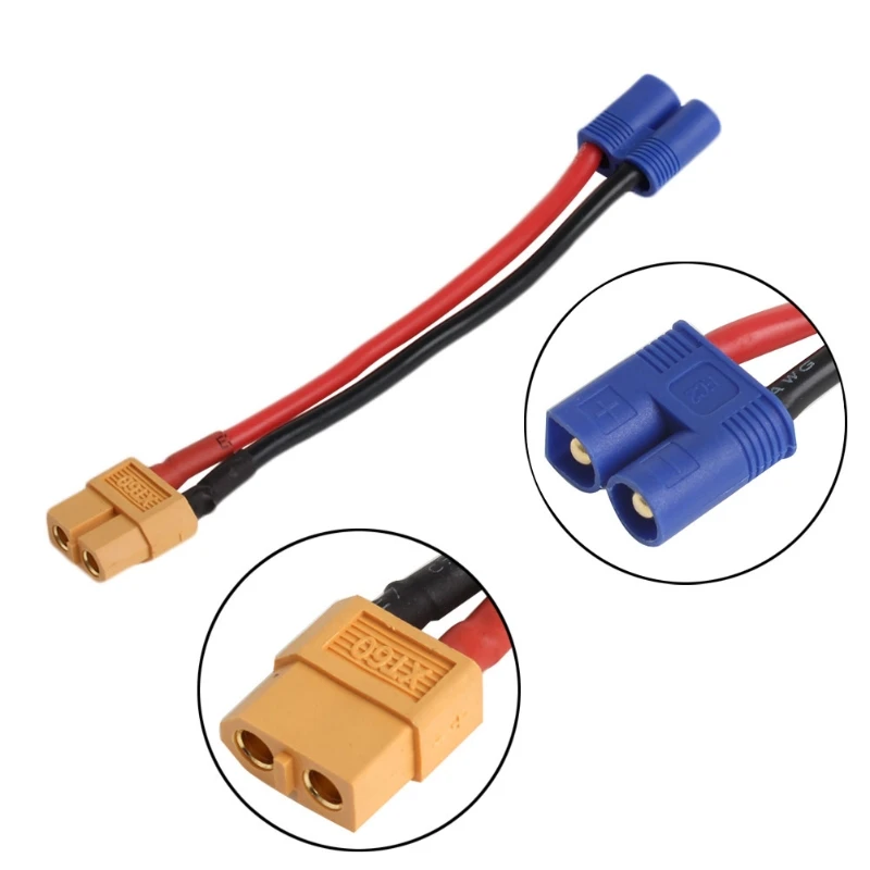Для разъема аккумулятора RC Lipo EC2 штекер банан к разъему XT60 гнездовой провод