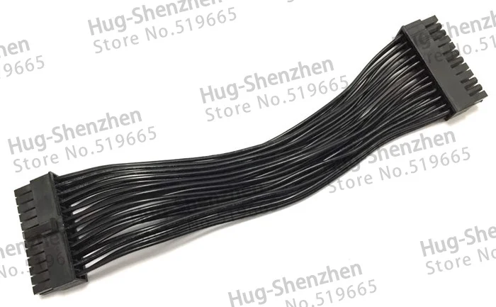 2 шт. Высокое качество Черный 24Pin male to 24 Pin ATX БЛОК ПИТАНИЯ Кабель Удлинитель 18AWG 20