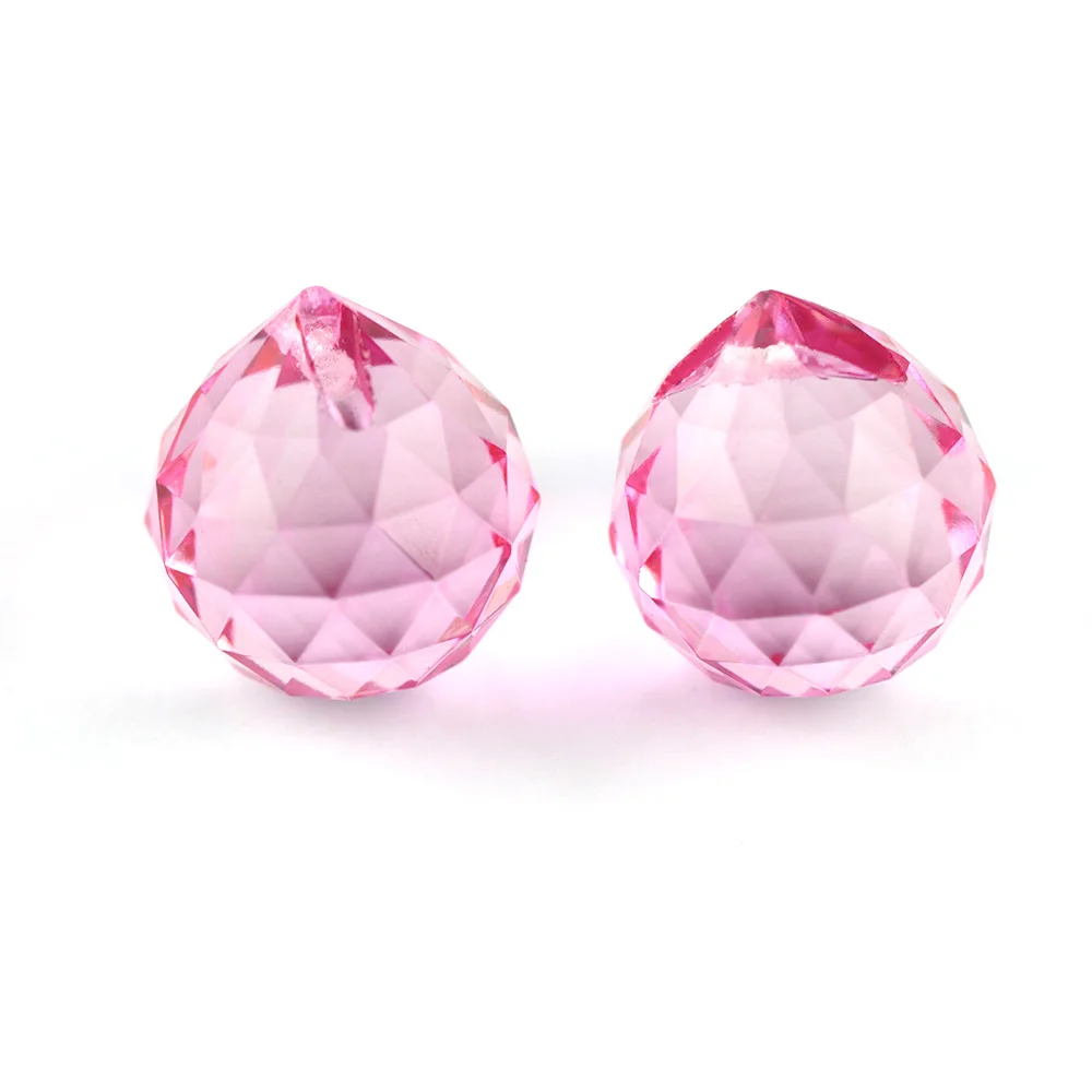 pink 8 шт. различные цвета 40 мм Люстра хрустальные шары ограненные шары для подвесных ламп и освещения часть домашнего декора - Цвет: pink