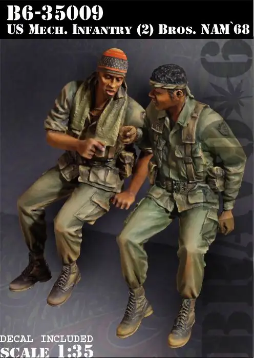 1/35 набор моделей фигурок из смолы вьетнамские Военные солдаты США (2 шт./лот)