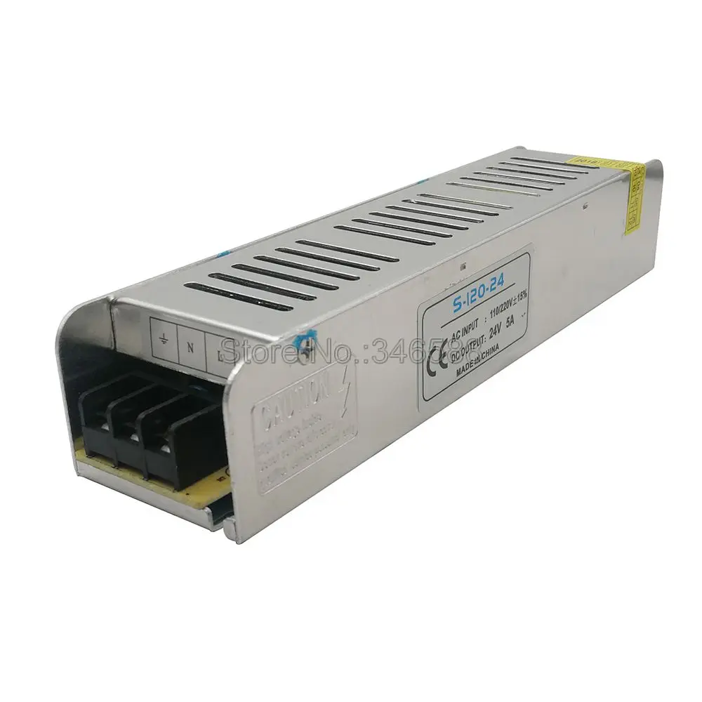 AC110V 220 В в DC24V AC-DC переключатель драйвера постоянного напряжения питание тонкая полоса Размер 24 В 3A 75 Вт 4.5A 100 Вт 5A 120 Вт