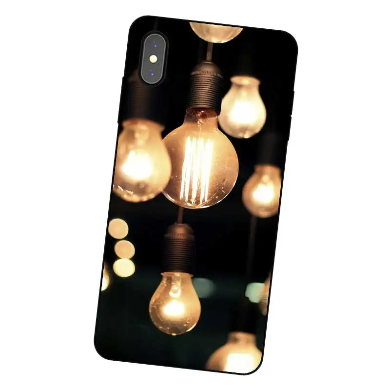 P108 светильник черный силиконовый чехол для Apple iPhone 11 Pro XR XS Max X 8 7 6 6S Plus 5 5S SE |