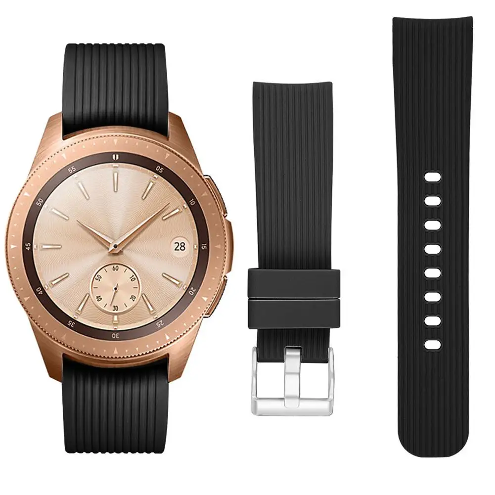

20MM Universal Soft Silicone Sport Watch Band Wrist Strap For Samsung Galaxy Watch SM-R810 42MM & Gear 2