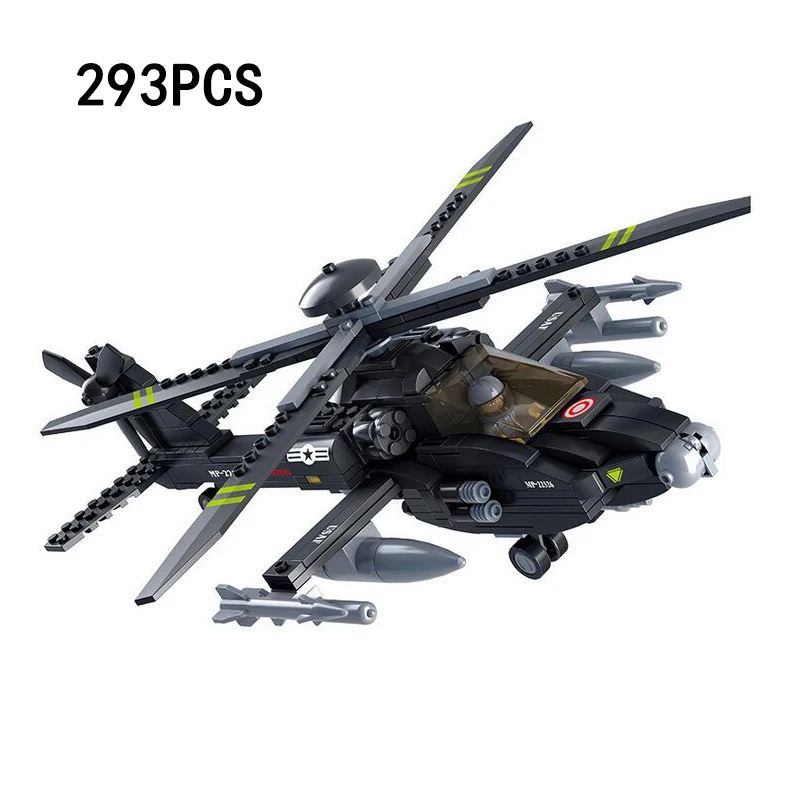 Совместимость Legoed городской самолет F-35 аэроплан корабельный военный AH-64A модель