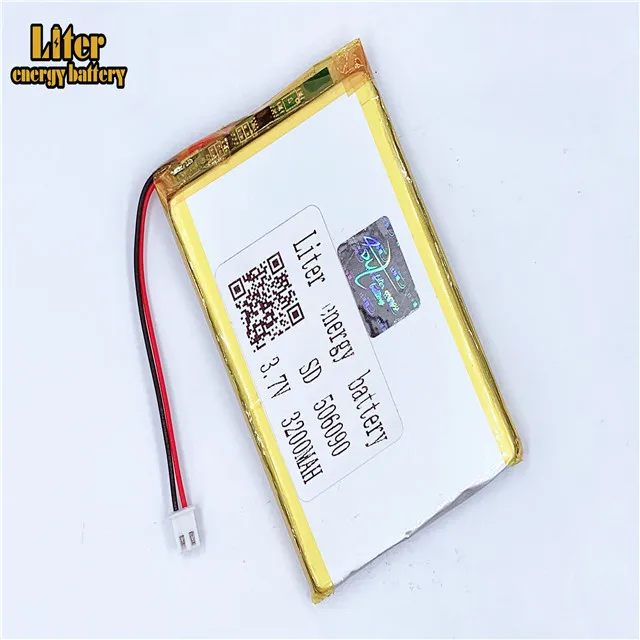 XHR-2P 2 54 3 7 V 3200mAh полимерная литиевая батарея 506090 GPS оборудование мониторинга MID |