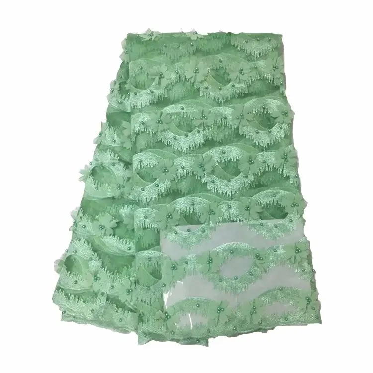 Nigerian Lace Fabrics For Wedding 2017 African French Fabric High Quality 3D Grey Applique yd-7-1 | Дом и сад
