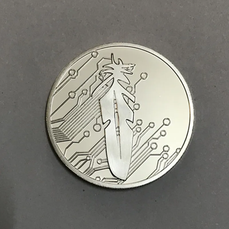 

100 Pcs The Feather Lover badge gold silver plated badge love gift 40 mm souvenir coin