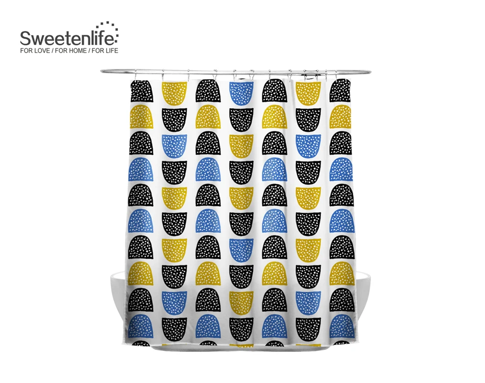 Sweetenlife 180x200 см занавески для душа s полиэстер ткань занавески для ванной комнаты многоцветный Водонепроницаемый занавес с 12 крючками