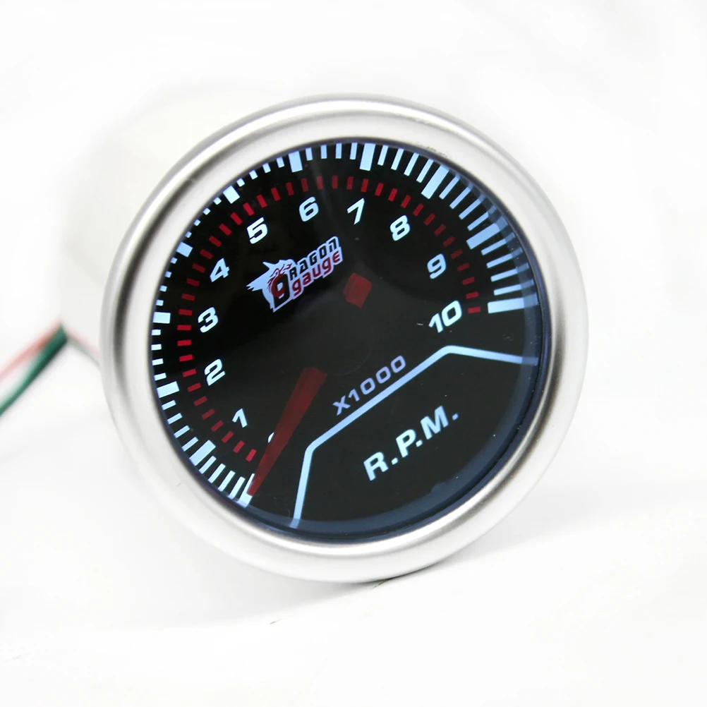 Светодиодный авто инструмент 2 дюйма 52 мм Цифровой тахометр 12 V 4/6/8 цилиндровый