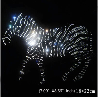 

2pc/lot Zebra design rhinestone applique hotfix rhinestone iron on crystal transfers design rhinestones fix hot fix motif