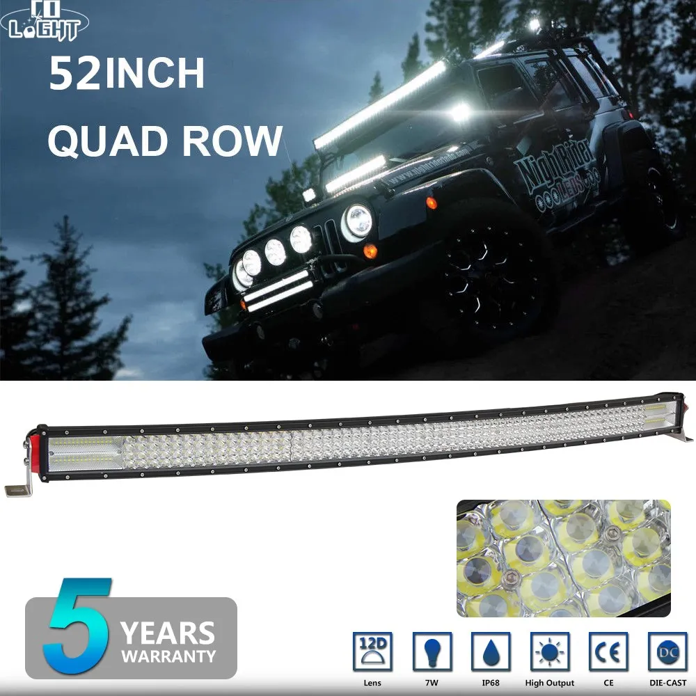 CO LIGHT 4 светодио дный Rows Offroad светодиодный свет бар 12Вт 924 744 Вт 564 384 прожектор