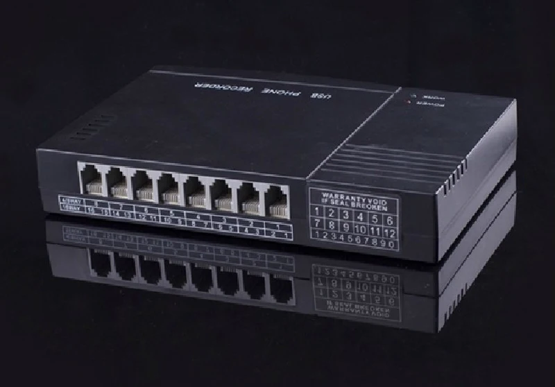 Бесплатная доставка DHL 8 Каналы ПК USB телефон Телефонный звонок разговор Аудио