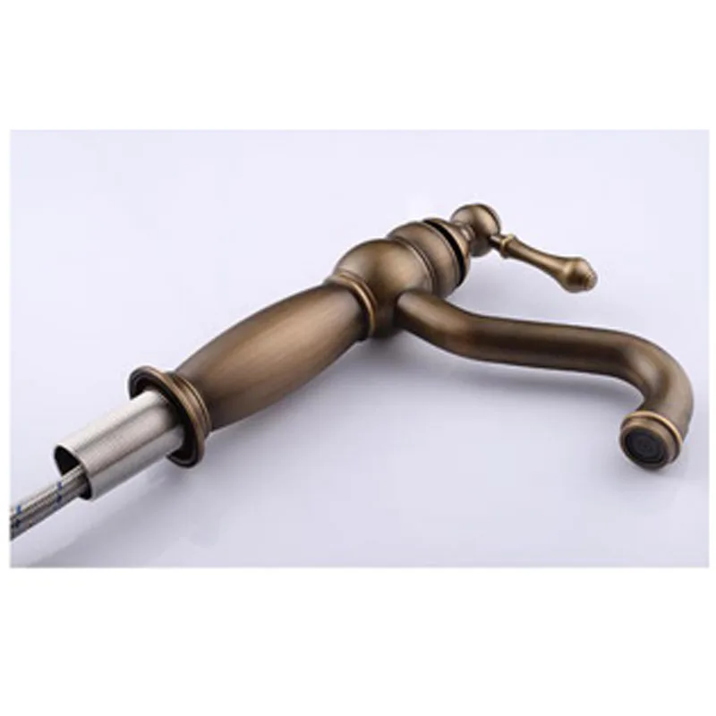 Смесители для раковины в ванную комнату античная латунь цвет одно отверстие