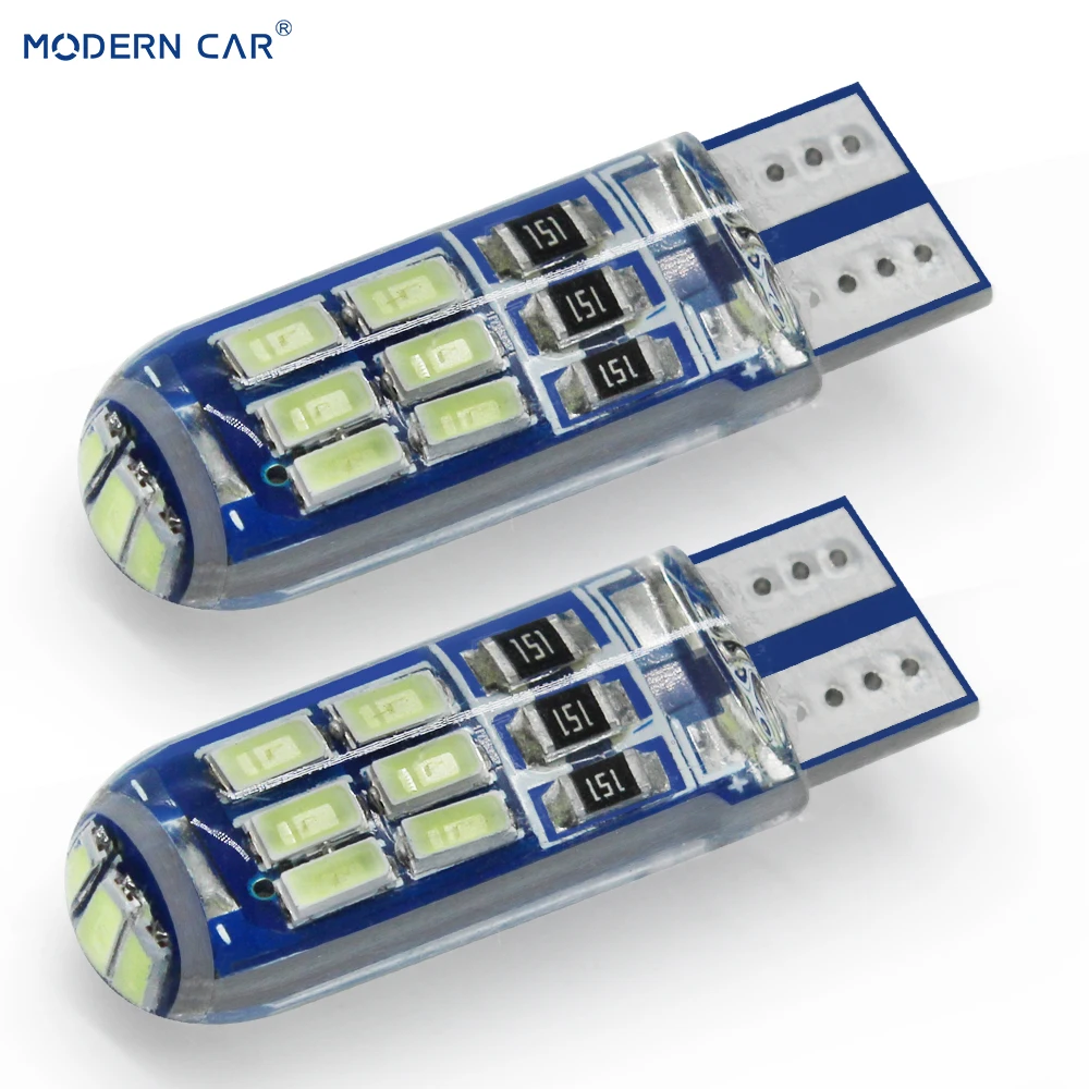 Современная автомобильная светодиодная сигнальная лампа w5w T10 194 168 4014 15smd