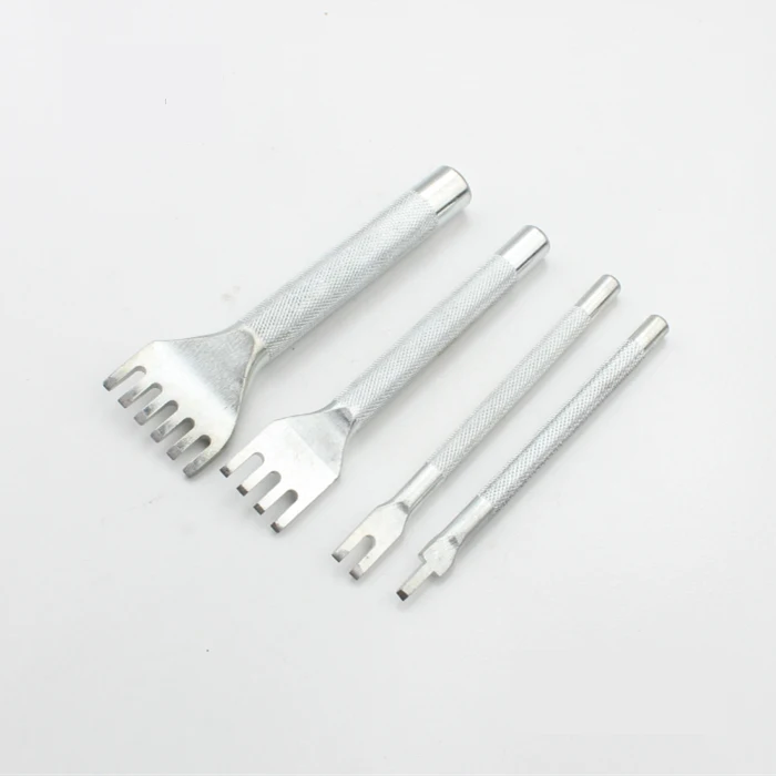 

high quality 2mm width flat teeth 3mm space leather craft stitch hole punch tool prong 1/2/4/6 set