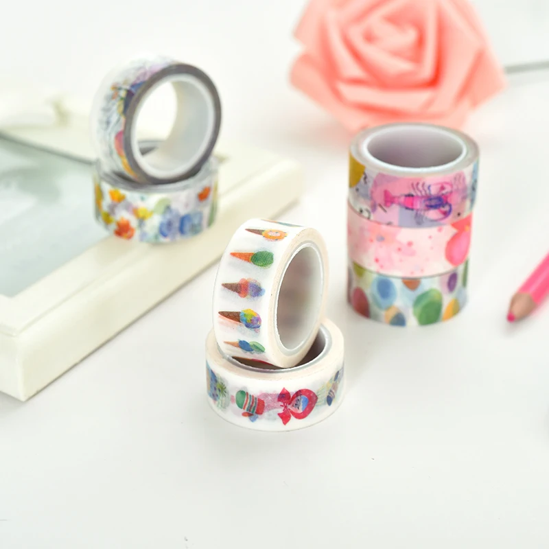 1 шт. декоративная лента AAGU для мороженого 15 мм х 5 м|decorative washi tape|design tapewashi tape |
