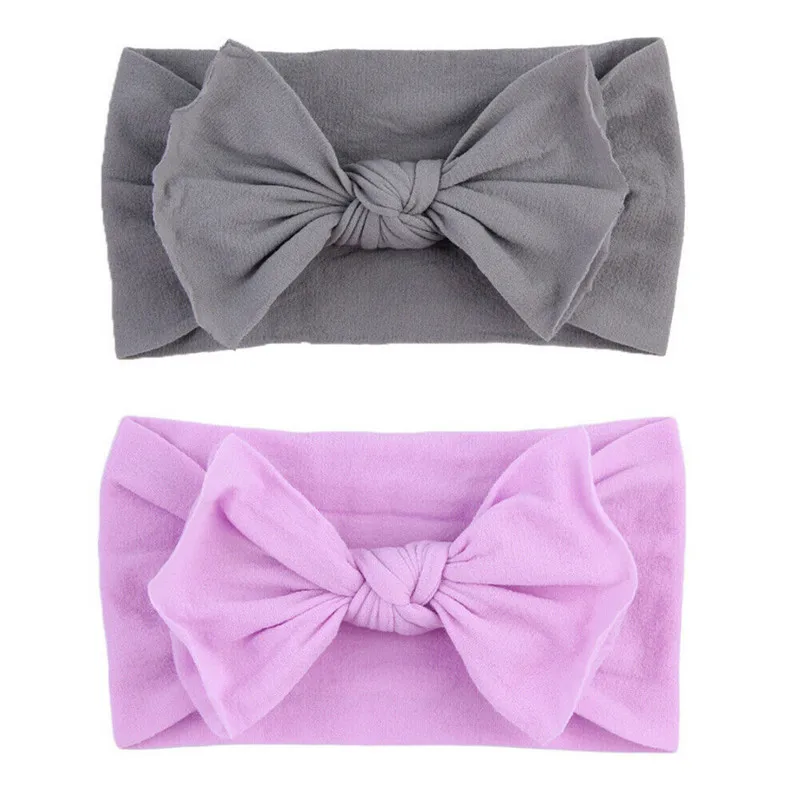 Newborn Toddler Girls Baby Big Bow Hairband Solid Headband Stretch Turban Knot Head Wrap Accessories Cute Fashion 6 Colors | Детская