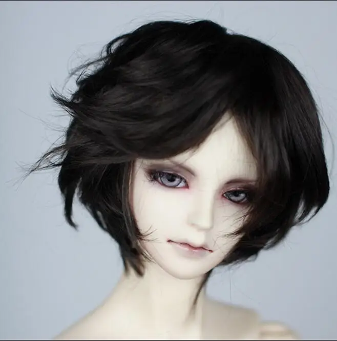 Парик для куклы из Натурального Коричневого мохера 22 24 см 7 8 дюймов|Куклы| |