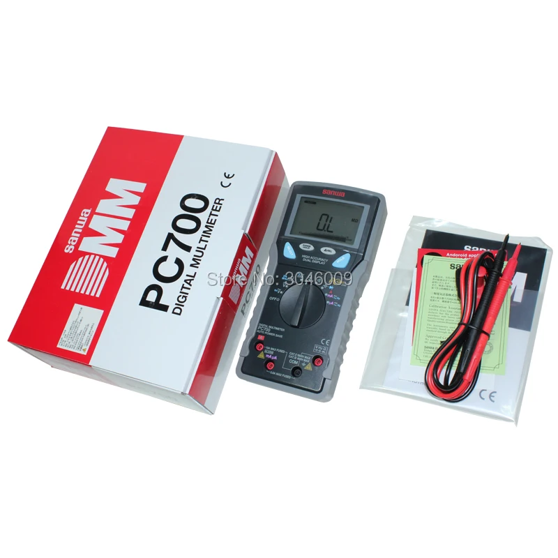 Sanwa PC700 Цифровые мультиметры/высокая точность/высокое разрешение(PC Link), двойной дисплей данных, резистор/конденсатор/частота тест