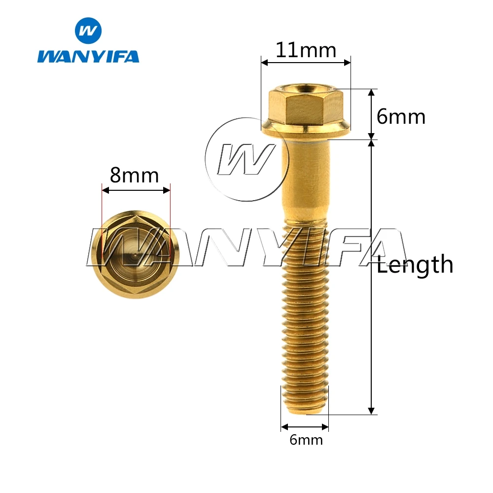 Wanyifa M6x10 15 20 25 30 35, 40 45 50 55 60 65 70 мм Титан фланцевый болт с шестигранной головкой уход за кожей лица маска Велосипедный спорт мотоцикл модификация автомобиля