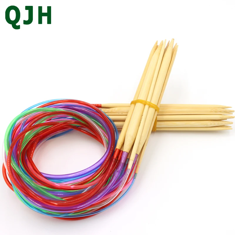 Разноцветные Круглые спицы из бамбука 18 шт./компл. 80 см|Швейные инструменты и