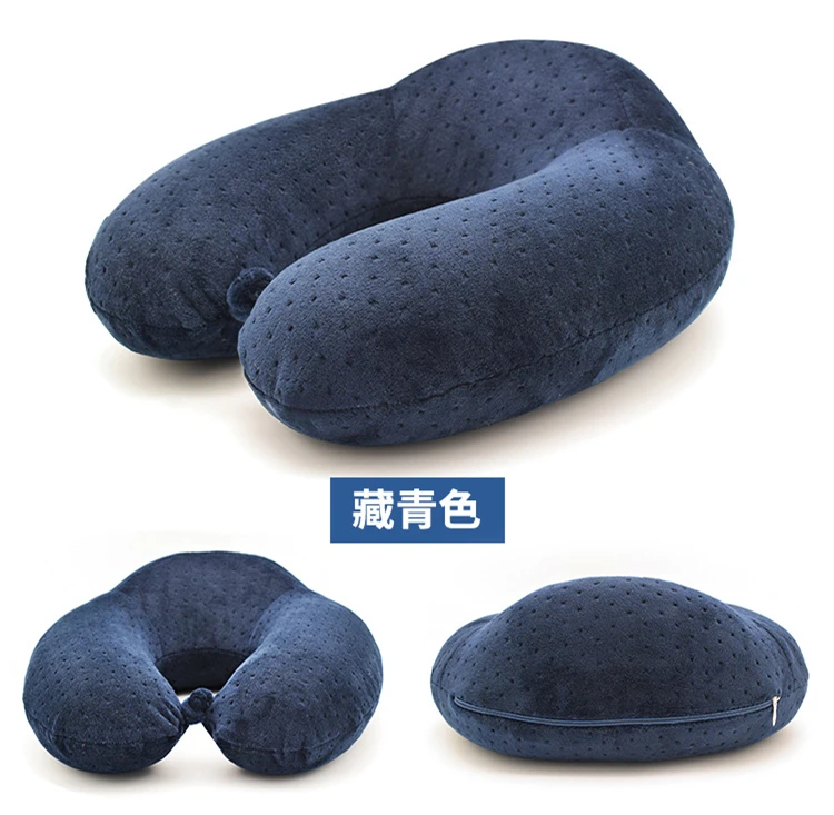 Тайская латексная u-образная подушка для шеи Memory Foam Автомобильная дорожная воздушная подушка домашняя подушка для шеи голова поддержка офисная Подушка дорожная подушка