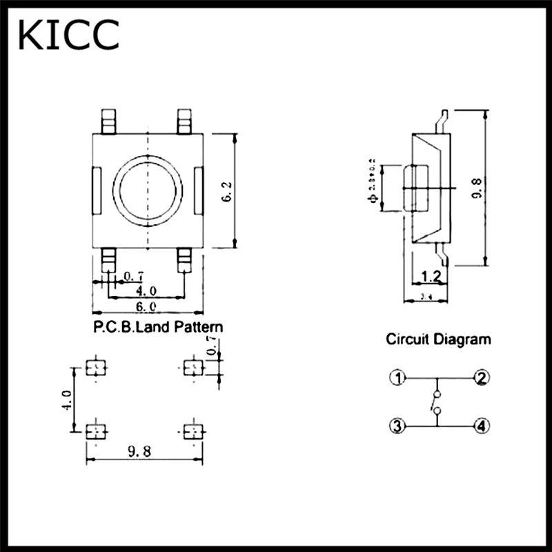 

6*6*5 SMD4 6x6x5H 100