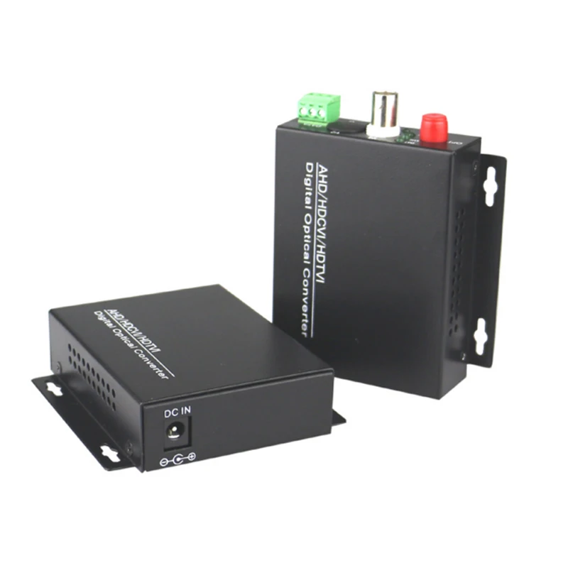 1 канальный коаксиальный преобразователь AHD CVI TVI Video + PTZ Data to F/O SMF FC 1080P для камер