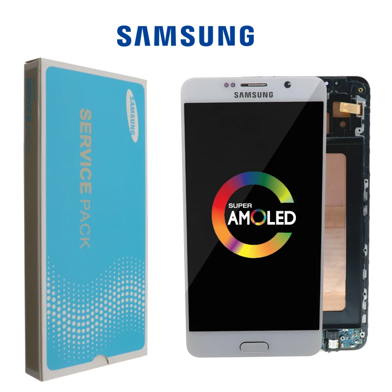 ЖК дисплей 5 7 дюйма OLED для SAMSUNG Galaxy Note сенсорный экран Note5 N920A N9200 SM N920 N920C|Экраны