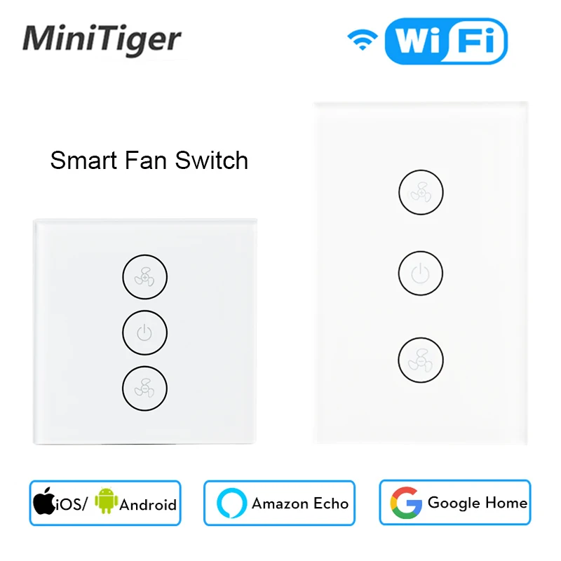 Умный потолочный вентилятор Tuya Smart Life переключатель WiFi дистанционное управление
