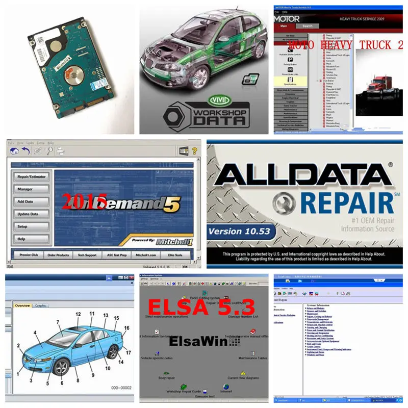 Программное обеспечение Alldata для ремонта автомобилей alldata и mit.c .. h.ell OD5