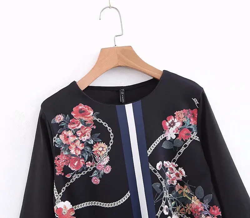Hot sale XZ45-1940 European and American Fashion Wind Printed Dresses | Женская одежда