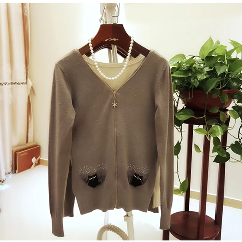 2019 Slim Fit Sweater Women Knitted Sweaters Cashmere Pullover Front &amp Back Zippers Feminino Pullovers Long Sleeve | Женская одежда