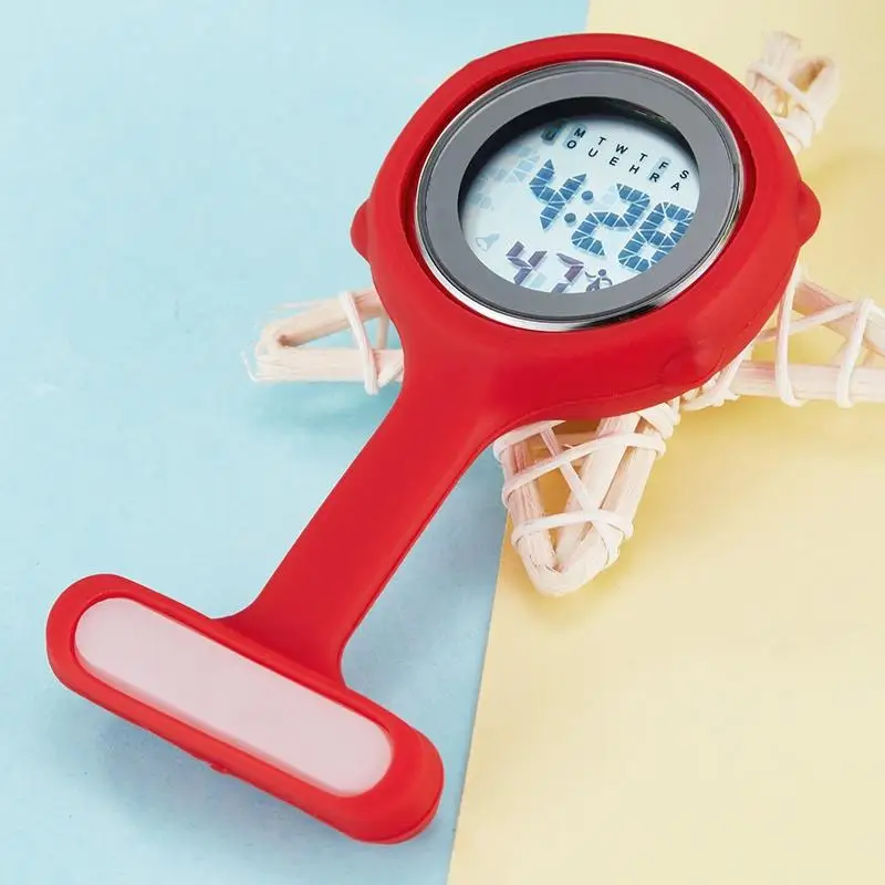 Nurse watch 1 Модные новые цифровые часы для медсестер Будильник Секундомер силиконовый медицинский лацкан Доктор Брошь карманные часы клип-в Кварцевые Fob часы для медсестры - Цвет: Nurse watch 1