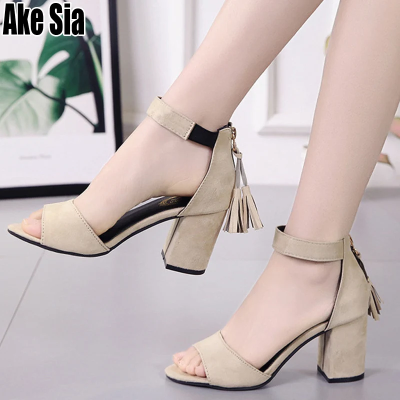 Высококачественные женские модные пикантные сандалии с бахромой на высоком