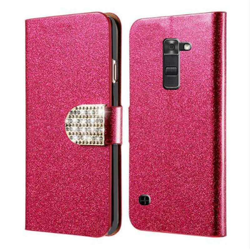 Для LG K7 роскошный Флип Магнитный чехол портмоне из искусственной кожи для