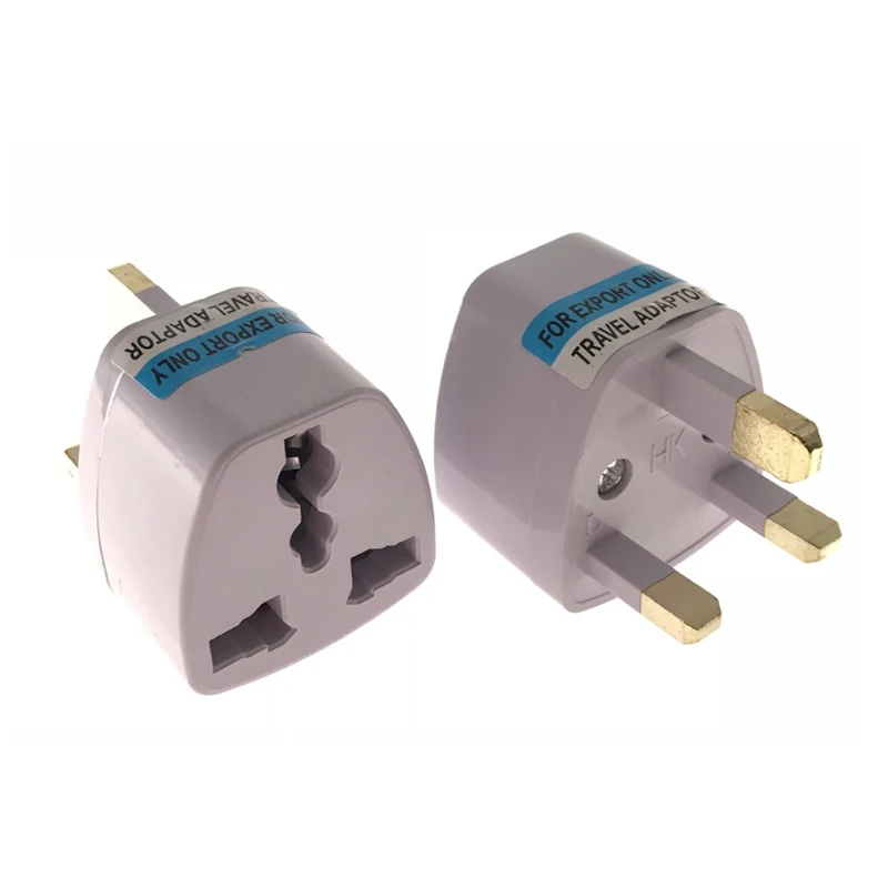 White 1PC Universal EU US UK AU To UK British Plug Travel Wall AC Power Charger Outlet Adapter Converter 3Round Pin Socket 13A - Цвет: White