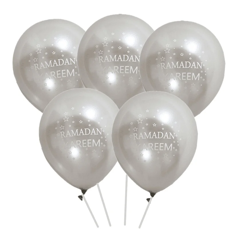 10pcs/lot Ramadan Kareem Decoration Gold Sliver Latex Balloon for Eid Mubarak Hajj Party Decor Muslim Event Favors | Дом и сад