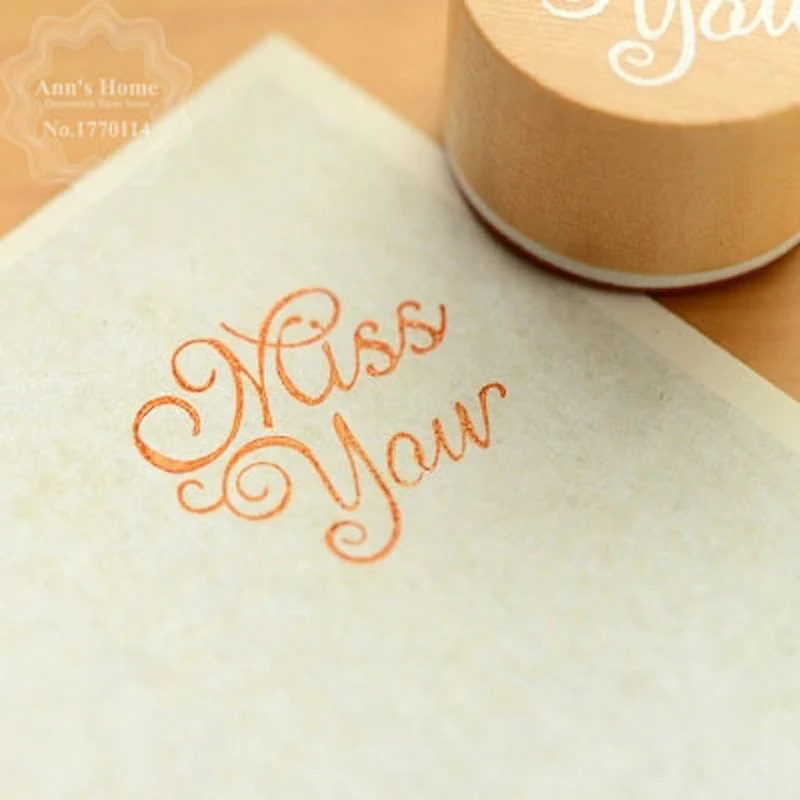 6 Styles Retro Style Vintage Pattern Round Wooden Rubber Stampe DIY Scrapbooking Kids Funny HomeWork Writing Love Stationery Set |