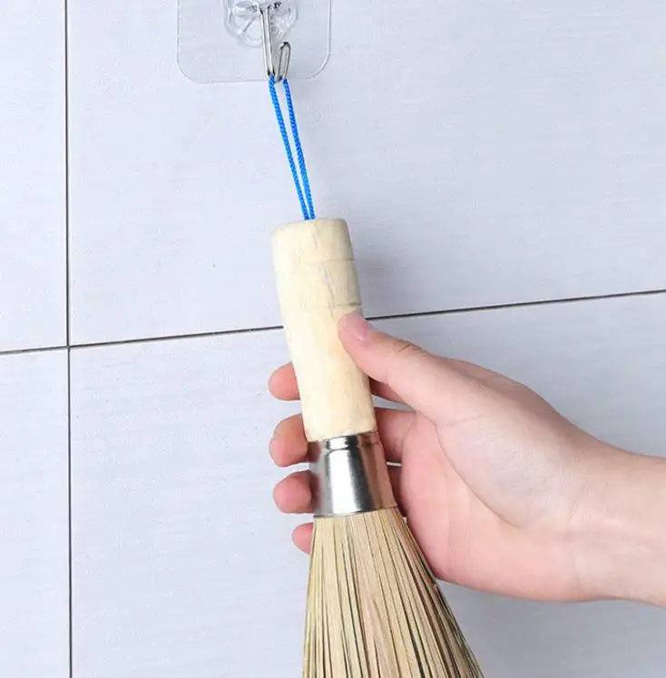 1 шт. креативная Чистящая традиционная натуральная бамбуковая щетка для мытья