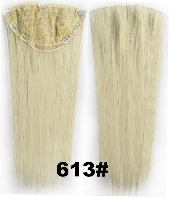 

Straight Synthetic Wig hairpiece heat Proof fiber 7 Clips IN Elastic Net Half European style wig 19 colours available, 1pc
