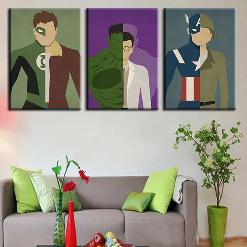 Лидер продаж картина на стену без рамки маслом супер герой домашний декор