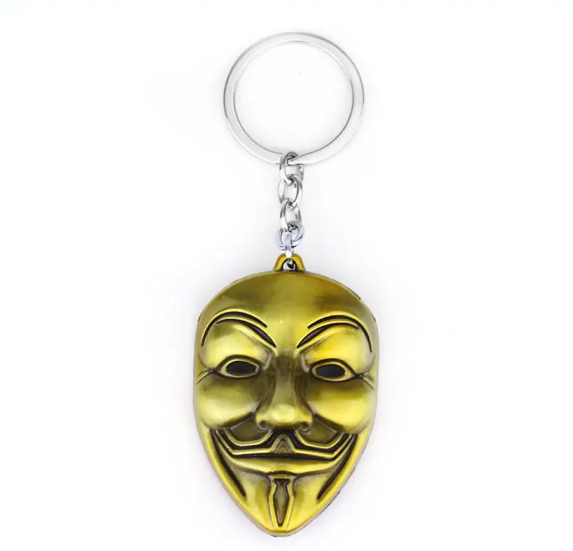 Dongsheng V для Vendetta брелок 4 цвета маска горячая цепочка ключей держатель из фильма