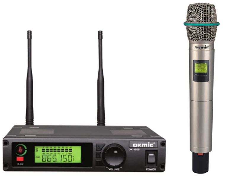 Хит продаж Профессиональная Беспроводная микрофонная система OK 1000 2H UHF/PLL 32/96