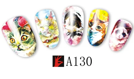 Смешанные 48 дизайнов, наклейки для ногтей, сексуальные, милые, красочные, полные наклейки, сделай сам, переводная вода, полировка фольгой, маникюр, A097-144